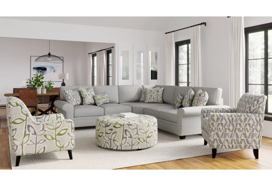 1170 SATISFACTION METAL Living Room Set by Fusion Furniture at Esprit Decor Home Furnishings